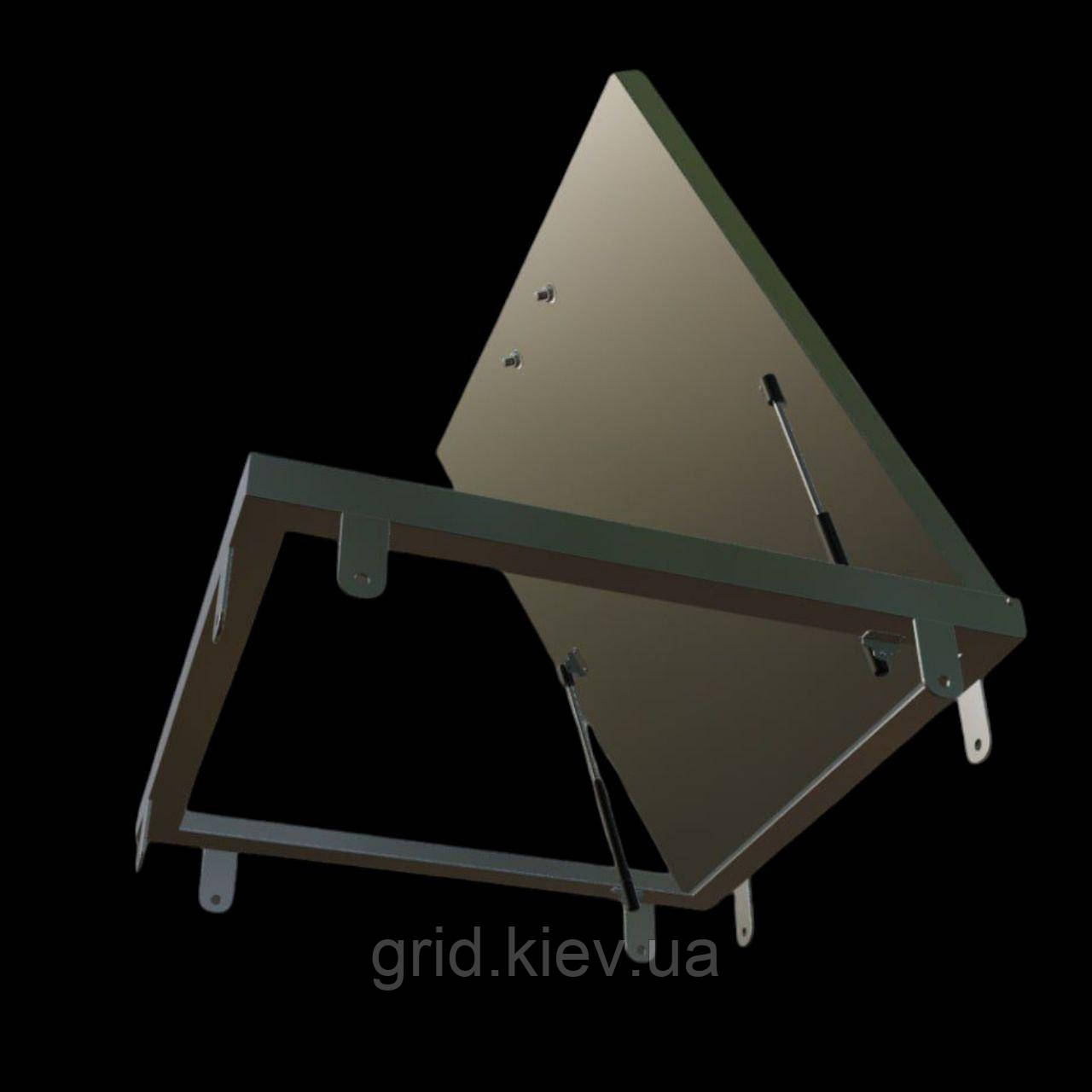 Люк ревізійний підлоговий 900х900 мм прихований під плитку бруківку нержавіючий ЛПпгл-99, фото 1