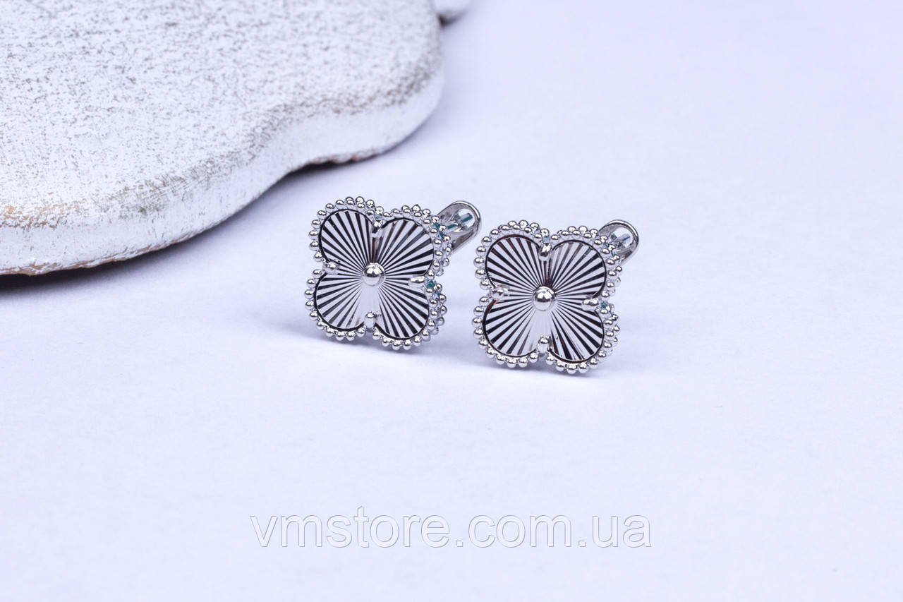 Сережки конюшини Vintage, англійська замочок, родовані, фото 1