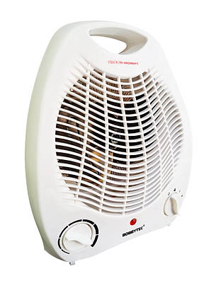 Тепловентилятор обігрівач Bobbytec 2000 Вт Білий два режими потужності захист від перегріву та холодний обдув, фото 2