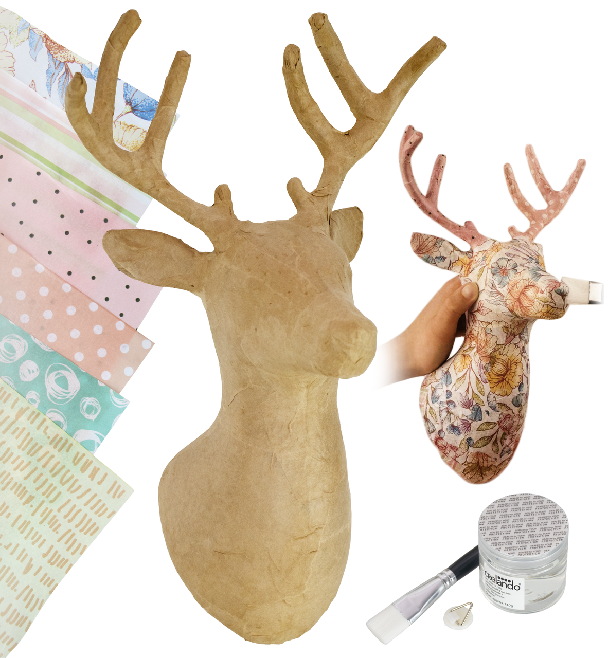 Набір для декупажу Crelando "Олень" 10 елементів HG08033B, фото 1