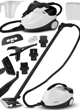 Пароочисник MalTec HDS7000W-PRO, 2000 Вт, 4 бар, 1,6 л, регулювання пари, набір насадок, без хімії