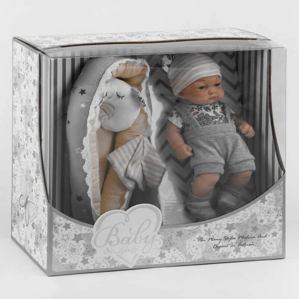 Пупс м’якотілий з одягом і аксесуарами, лялька борн 25 см, 219-1, фото 1