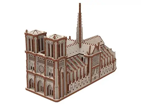 Конструктор 3D дерев'яний Mr.Playwood Собор Паризької Богоматері 148 деталей 10411, фото 1