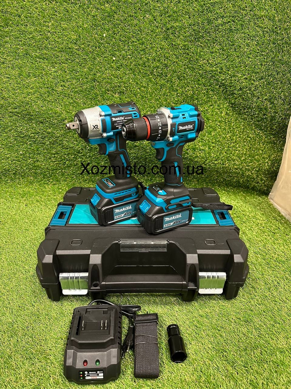 Набір Makita 2в1 (48V, 6AH) безщітковий, Шуруповерт Makita DTW 485 + гайковерт Makita DTW 800, фото 1