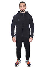 Костюм спортивний чоловічий утеплений Armani чорний, фото 2