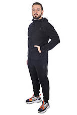 Костюм спортивний чоловічий утеплений Armani чорний, фото 3