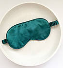 Маска для сну із шовку Silenta Silk Wave Green + беруші, фото 2