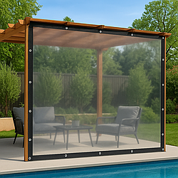 М'яке скло для альтанки, тераси, веранди 3х4 м, гнучке скло для альтанки, тераси, веранди -UKMarket-