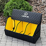 Преміум органайзер у багажник із вишивкою Lexus, на магніті, чорний, 70 см, фото 2