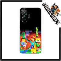 Чохол з героями Майнкрафт для Xiaomi POCO F7 / Чехол с принтом на POCO F7