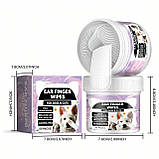 Серветки напальчники для чищення вух собак і котів, 50 шт — гігієнічні одноразові серветки, фото 7