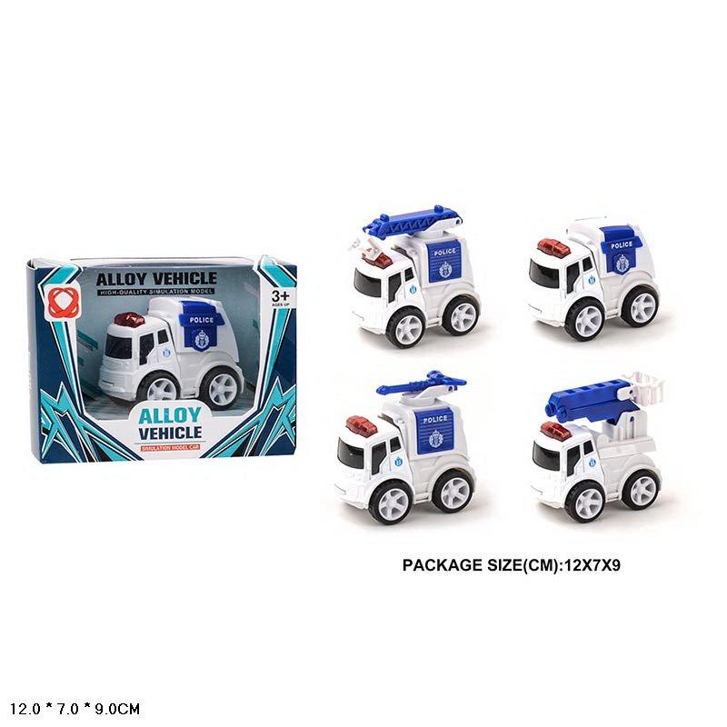 Машинка металева 189-5 інерційна спецтехніка в коробці 12×7×9 см, фото 1