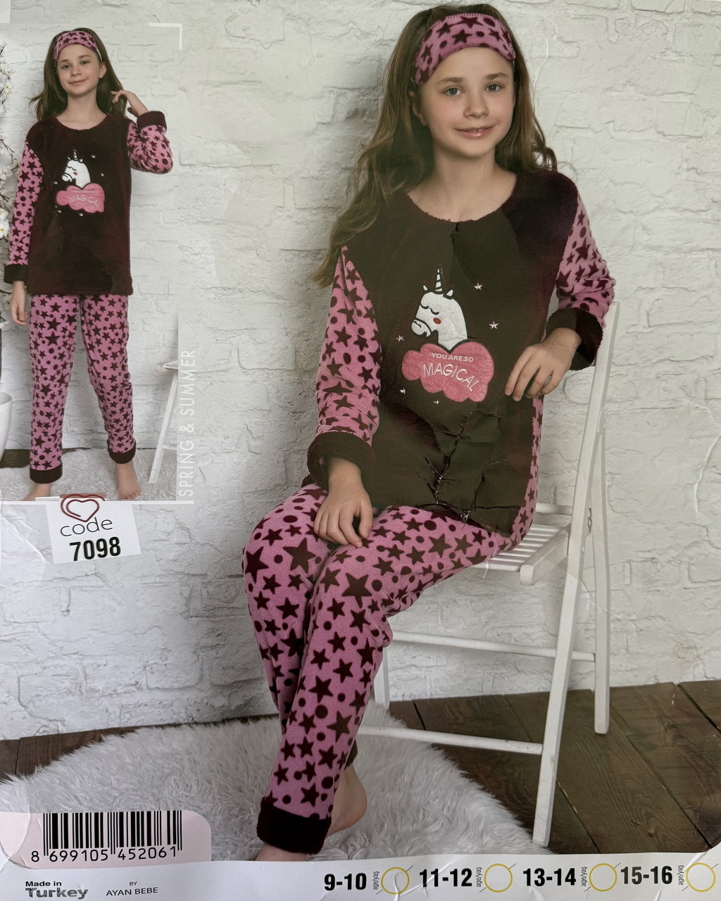 Дитяча тепла піжама флісова Minimoon 7098, фото 1