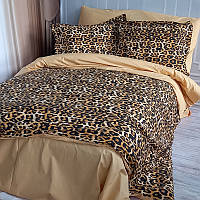 Постельное белье Леопард Ранфорс Семейный на резинке 180х200х25 см