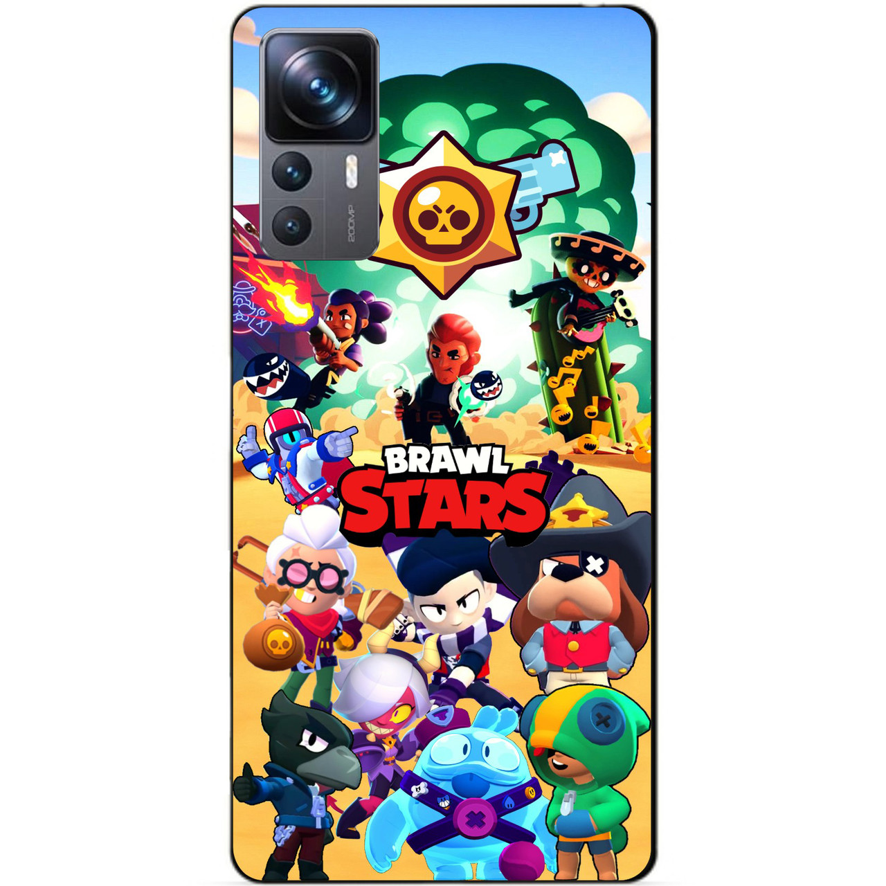 Силіконовий чохол бампер для Xiaomi 12T з картинкою Бравл Силова Ліга Нокаут Brawl Леон Ворон