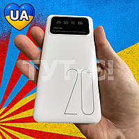 Power Bank 20000 mah літієво полімерний акумулятор із подвійним ліхтариком usb type c