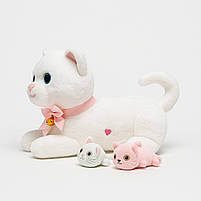 Інтерактивна мама кішка з кошенятами 10002-1 — звуки, пісні, запис голосу, 25 см, фото 4