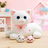 Інтерактивна мама кішка з кошенятами 10002-1 — звуки, пісні, запис голосу, 25 см, фото 7