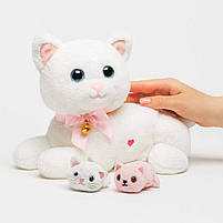 Інтерактивна мама кішка з кошенятами 10002-1 — звуки, пісні, запис голосу, 25 см, фото 3