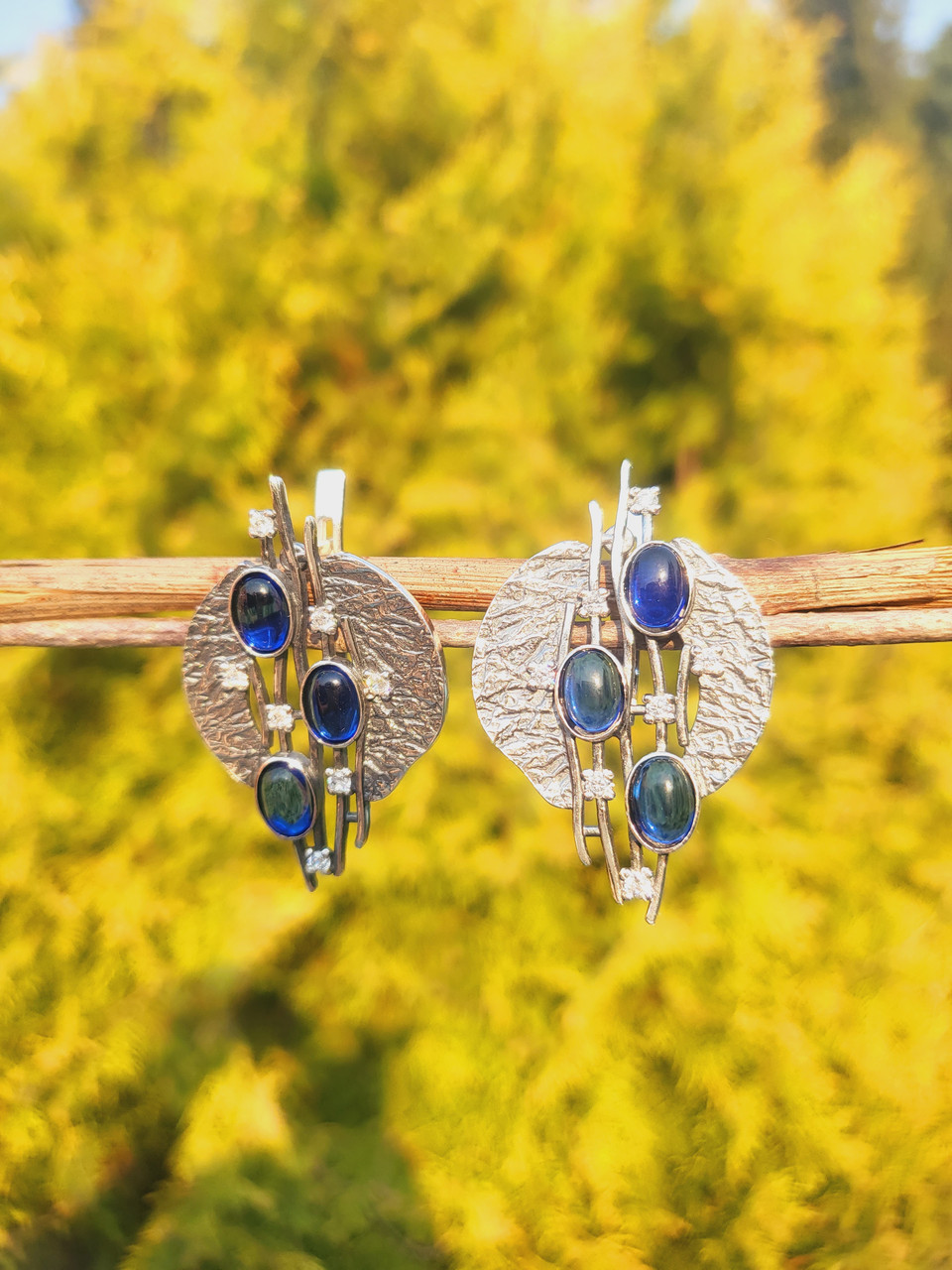 Серебряные женские серьги Аврора, фото 1