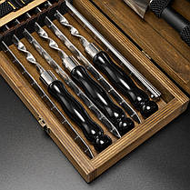 Шашличний набір, набір шампурів, подарунок чоловікові, подарунок чоловікові "Grills G10H горіх", фото 5