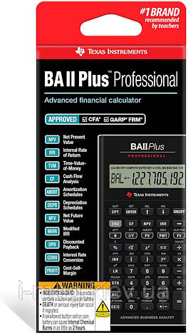 Фінансовий калькулятор BA II Plus Professional Pro Texas Instruments Техас Інструментс, фото 1