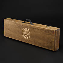 Шашличний набір і гриль барбекю, набір шампурів і для гриля BBQ, "Grills G12H горіх", фото 2