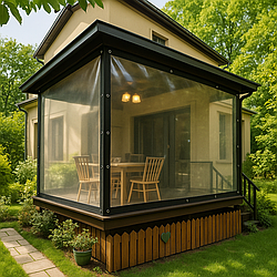 М'яке скло для альтанки, тераси, веранди 1х3 м, гнучке скло для альтанки, тераси, веранди -UKMarket-