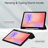 Чохол Clear Acrylic Samsung Galaxy Tab S10 FE, S10 Lite, S9, S9 FE з місцем для стілусу Чорний, фото 4