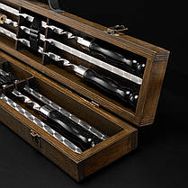 Шашличний набір, набір шампурів, подарунок чоловікові, подарунок чоловікові "Grills G20H горіх", фото 4