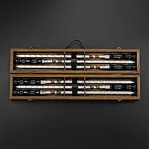 Шашличний набір, набір шампурів, подарунок чоловікові, подарунок чоловікові "Grills G20H горіх", фото 5