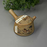 Чайний набір з іссинської світлої глини чайник + 2 піали «Мустанг», фото 5