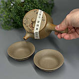 Чайний набір з іссинської світлої глини чайник + 2 піали «Мустанг», фото 3