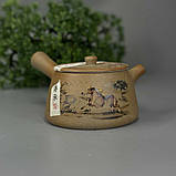 Чайний набір з іссинської світлої глини чайник + 2 піали «Мустанг», фото 6