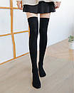 Заколінники панчохи високої щільності бавовняні панчохи на кожен день чорні 36-40, фото 2
