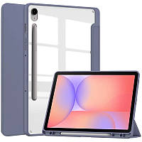 Чохол Clear Acrylic Samsung Galaxy Tab S10 FE, S10 Lite, S9, S9 FE з місцем для стилуса Фіолетовий