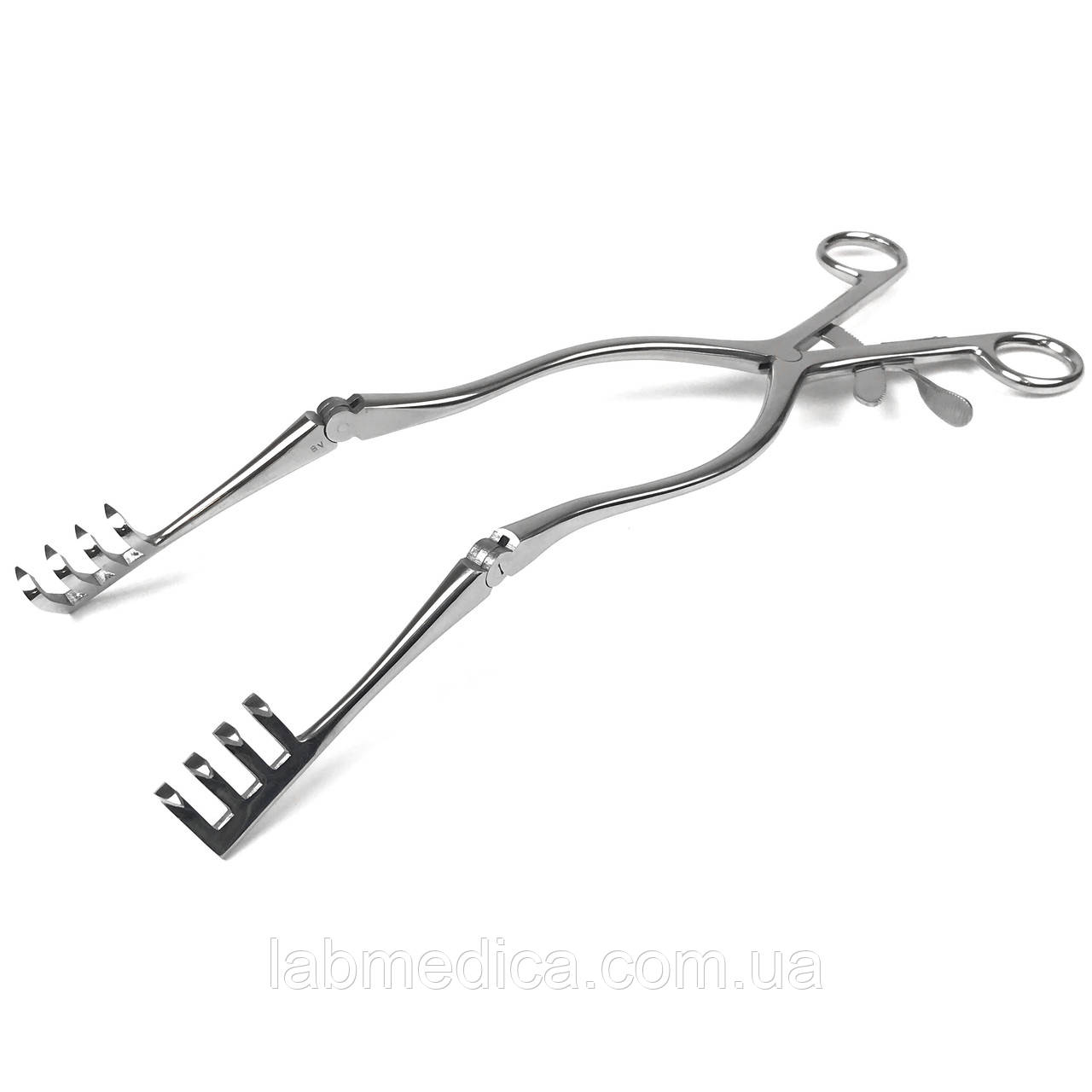 Ронорозширювач нейрохірургічний Adson. Довжина 31 см, 4 зуби SURGIWELOMED, фото 1