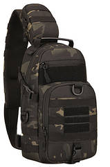 Тактичний рюкзак-сумка через плече Camo Darck. Сумка-слінг однолямкова кроссбек