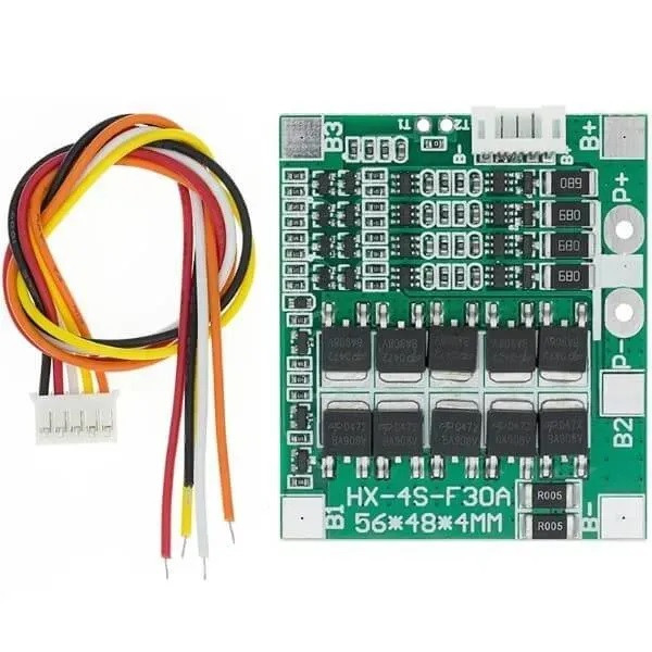 BMS HX-4S-F30A контролер для 4-х Li-Ion батарей 14,8/16,8В 30A з балансиром, фото 1