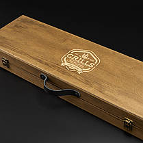 Шашличний набір, набір шампурів, подарунок чоловікові, подарунок чоловікові "Grills G8H горіх", фото 2