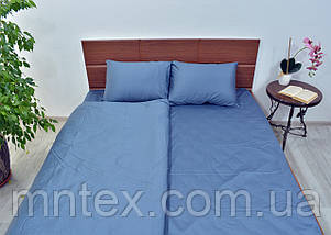 Постільна білизна сатин гладкофарбований Джинс, фото 3