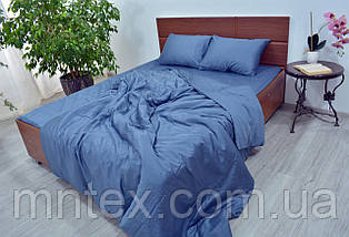 Постільна білизна сатин гладкофарбований Джинс, фото 5