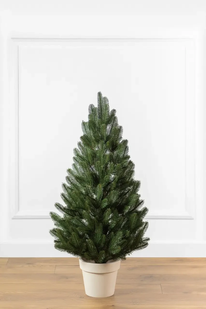 Ялинка штучна лита зелена у горщику 0.9 м “Лапландська”, фото 1