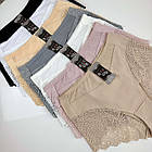 Жіночі бавовняні трусики #2095 Biweier Мікс, фото 2