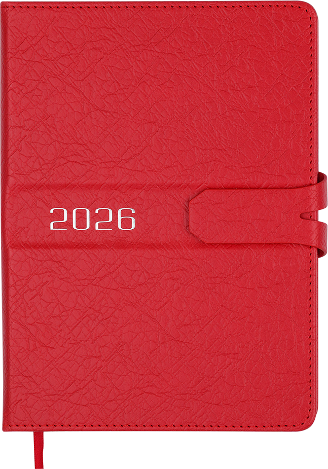 Щоденник датований 2026 (A5, жорстка обкладинка, червоний) Buromax Belle BM.21103-05, фото 1