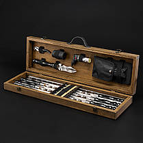 Шашличний набір, набір шампурів, подарунок чоловікові, подарунок чоловікові "Grills G1H горіх", фото 2