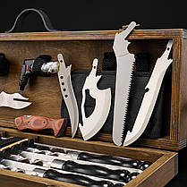 Шашличний набір, набір шампурів, подарунок чоловікові, подарунок чоловікові "Grills G1H горіх", фото 4