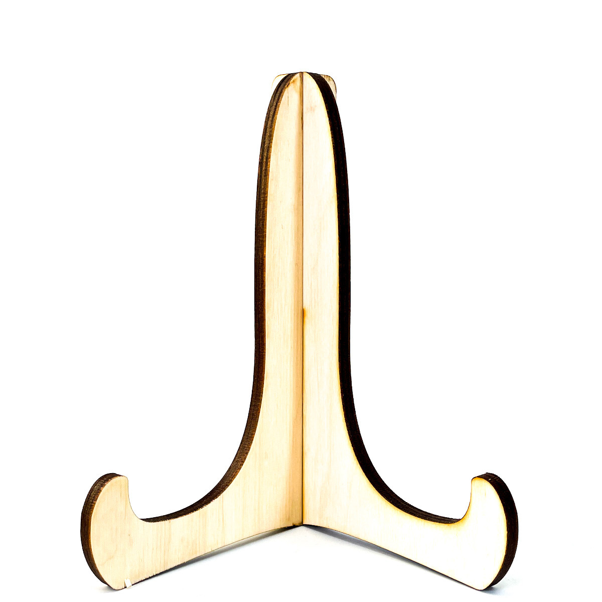 Підставка під декоративну тарілку сувенірну 20-25 см світла з дерева №3 h=16 см (FL-00031858), фото 1