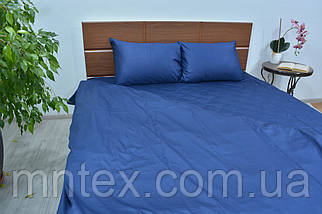 Постільна білизна сатин гладкофарбований Синій, фото 3
