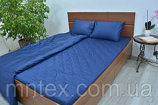 Постільна білизна сатин гладкофарбований Синій, фото 4